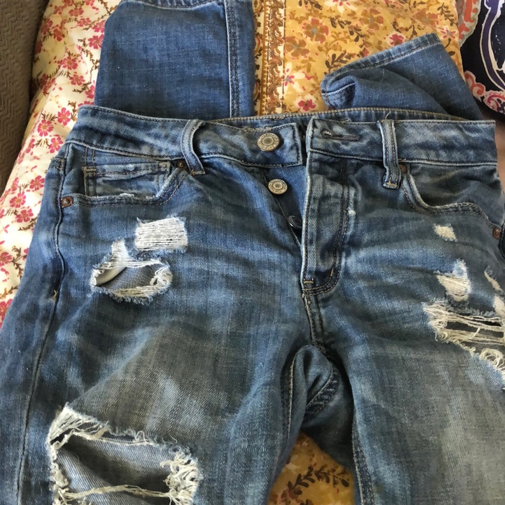 American eagle mom jeans size 0